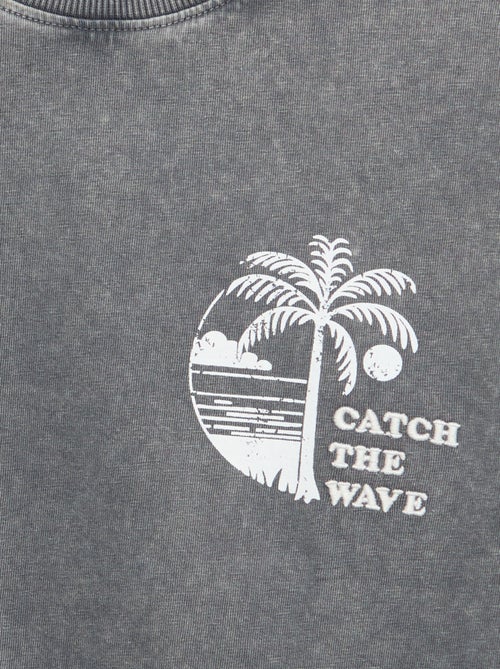 Short-sleeve message print T-shirt - Kiabi