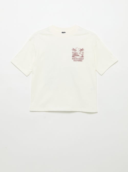 Short-sleeve message print T-shirt - Kiabi