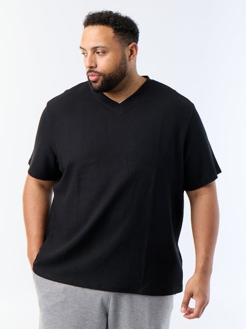 Short Sleeve Pique Knit T-shirt - Kiabi