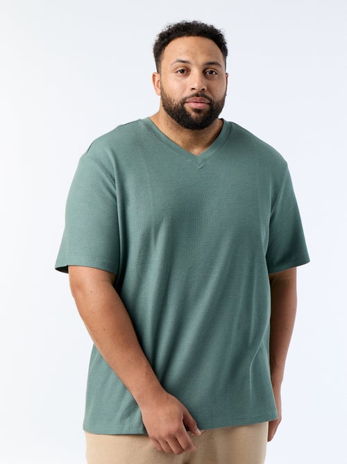 Short Sleeve Pique Knit T-shirt - Kiabi