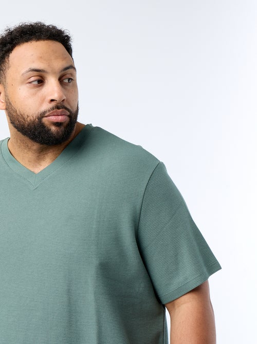 Short Sleeve Pique Knit T-shirt - Kiabi
