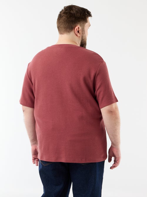 Short Sleeve Pique Knit T-shirt - Kiabi