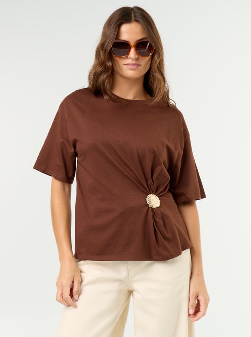 Short-sleeve T-shirt with Shell Charm - Kiabi