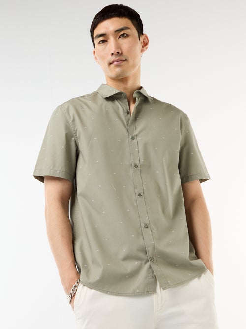 Short-Sleeved Button-Down Shirt - Kiabi