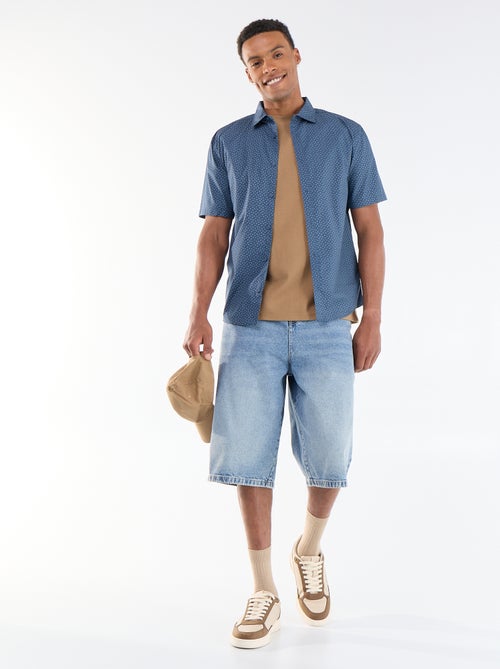 Short-sleeved button-front shirt - Kiabi Short-sleeved button-front shirt - Kiabi
