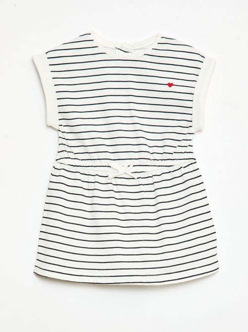 Short-Sleeved Cotton Jersey Dress - Kiabi