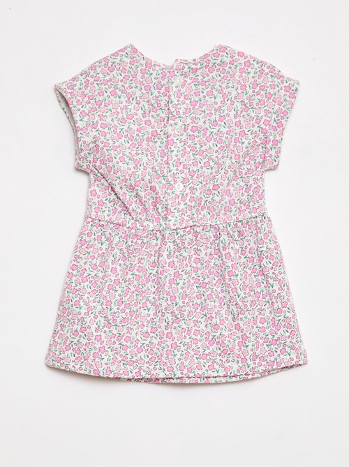 Short-Sleeved Cotton Jersey Dress - Kiabi