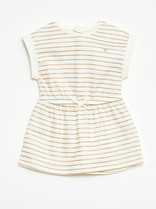 Short-Sleeved Cotton Jersey Dress - Kiabi