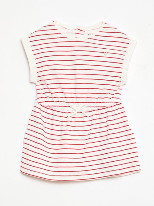 Short-Sleeved Cotton Jersey Dress - Kiabi