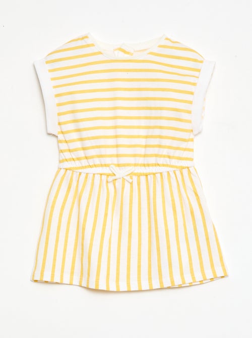 Short-Sleeved Cotton Jersey Dress - Kiabi
