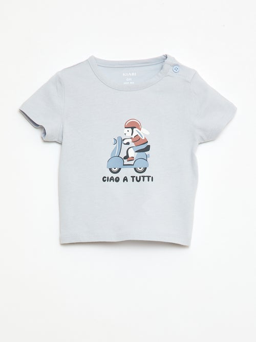 Short-sleeved cotton jersey T-shirt - Kiabi