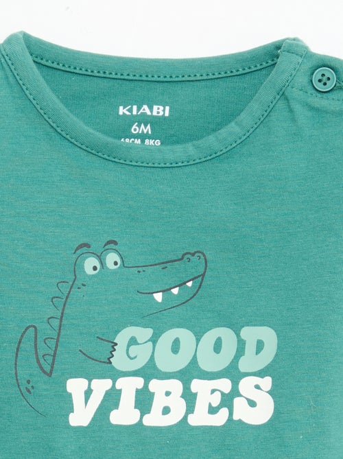 Short-Sleeved Cotton Jersey T-Shirt - Kiabi