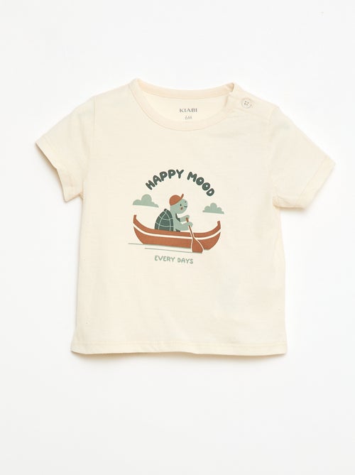 Short-sleeved cotton jersey T-shirt - Kiabi