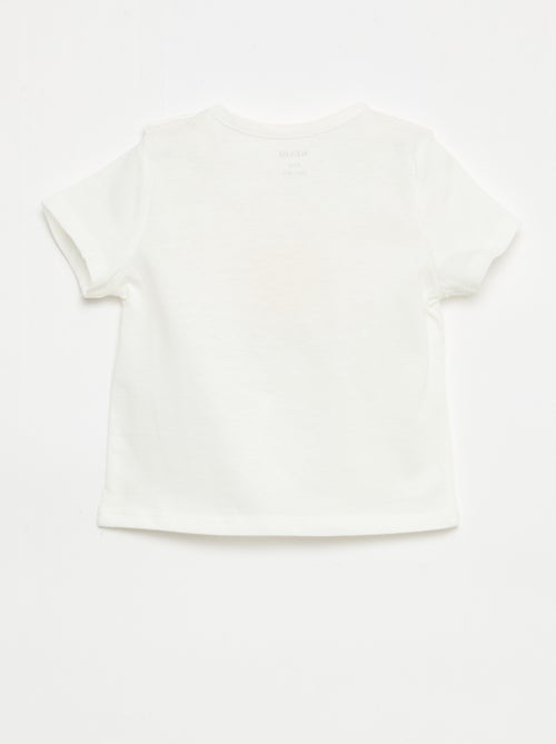 Short-Sleeved Cotton Jersey T-Shirt - Kiabi