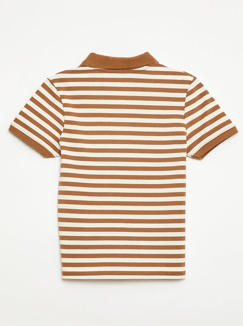 Short-Sleeved Cotton Piqué Polo Shirt - Kiabi