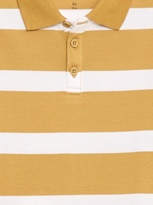 Short-Sleeved Cotton Piqué Polo Shirt - Kiabi