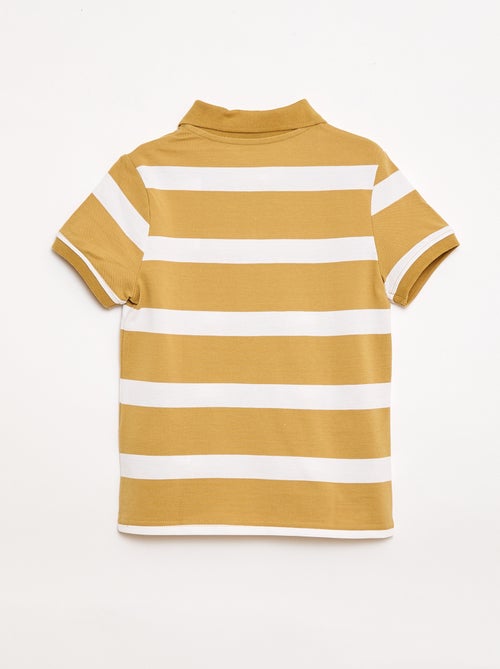 Short-Sleeved Cotton Piqué Polo Shirt - Kiabi