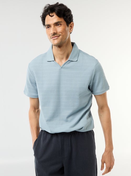 Short-Sleeved Cotton Piqué Polo Shirt - Kiabi