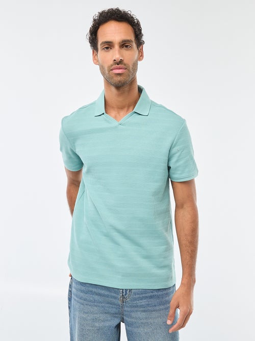 Short-Sleeved Cotton Piqué Polo Shirt - Kiabi