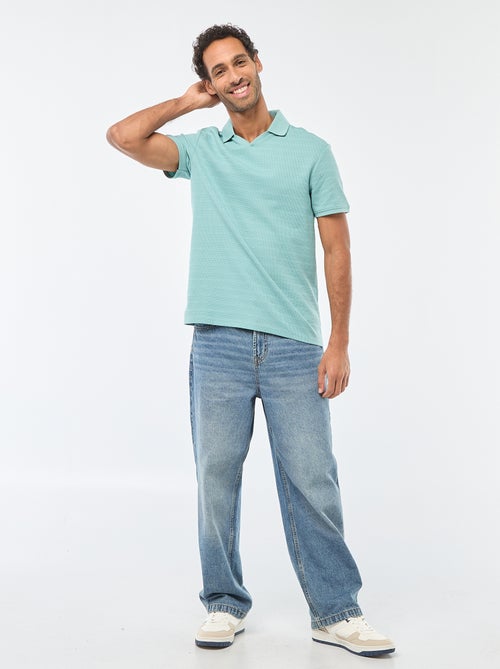 Short-Sleeved Cotton Piqué Polo Shirt - Kiabi