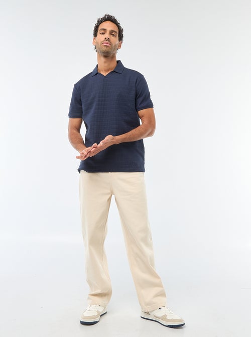 Short-Sleeved Cotton Piqué Polo Shirt - Kiabi