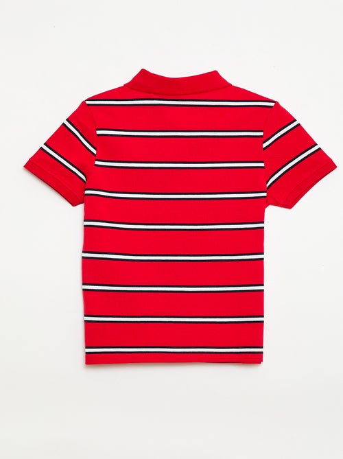 Short-Sleeved Cotton Piqué Polo Shirt - Kiabi