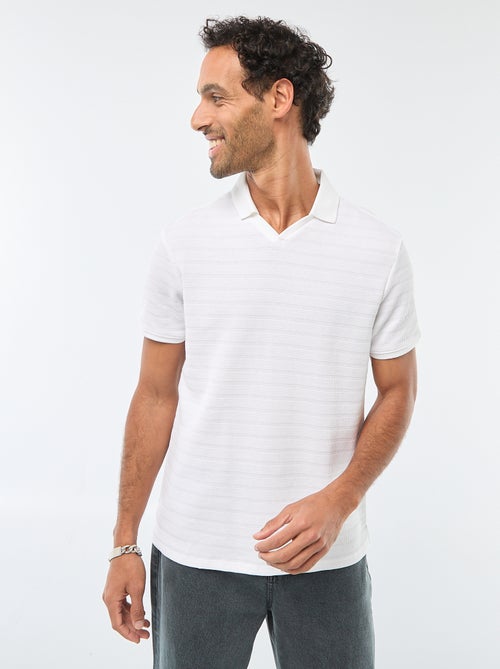 Short-Sleeved Cotton Piqué Polo Shirt - Kiabi