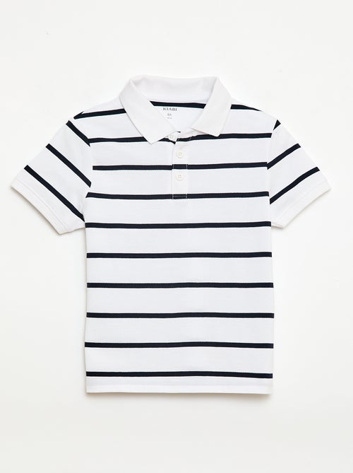 Short-Sleeved Cotton Piqué Polo Shirt - Kiabi
