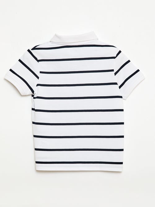 Short-Sleeved Cotton Piqué Polo Shirt - Kiabi