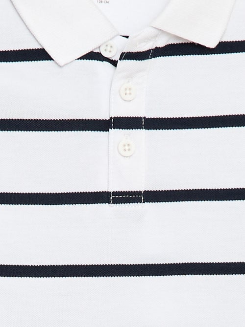 Short-Sleeved Cotton Piqué Polo Shirt - Kiabi