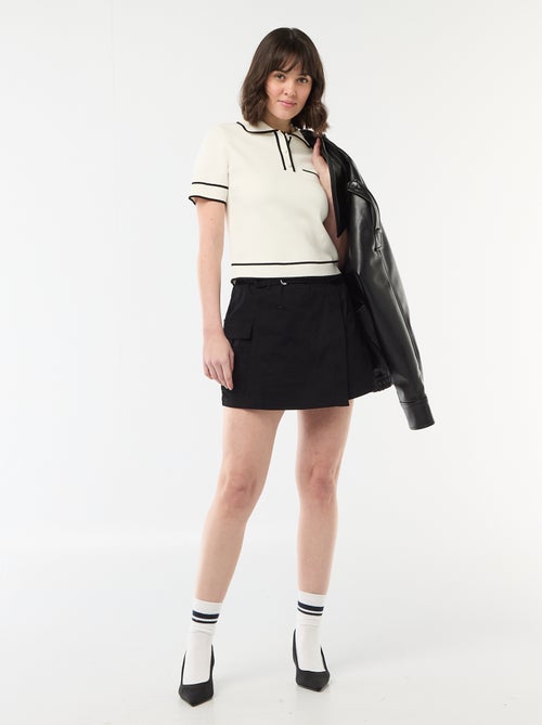 Short-Sleeved Cotton Piqué Polo Shirt - Kiabi