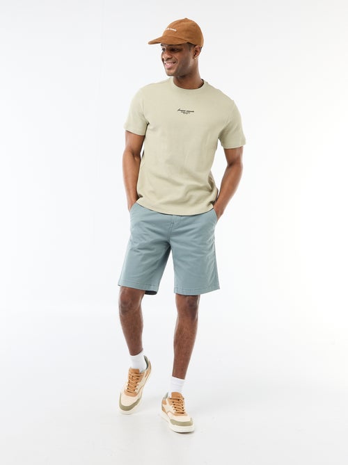 Short-Sleeved Cotton Piqué T-Shirt - Kiabi