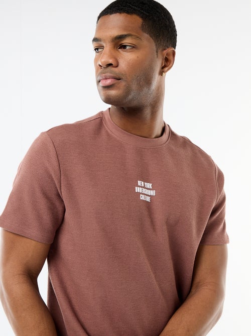 Short-Sleeved Cotton Piqué T-Shirt - Kiabi