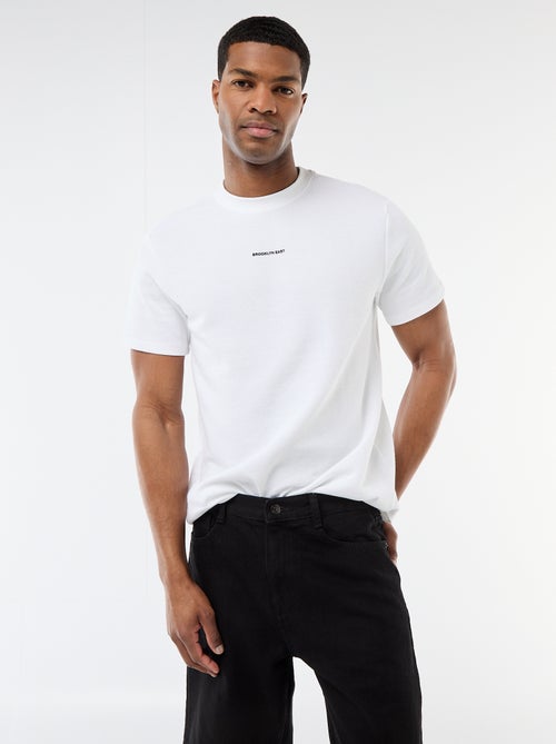 Short-Sleeved Cotton Piqué T-Shirt - Kiabi