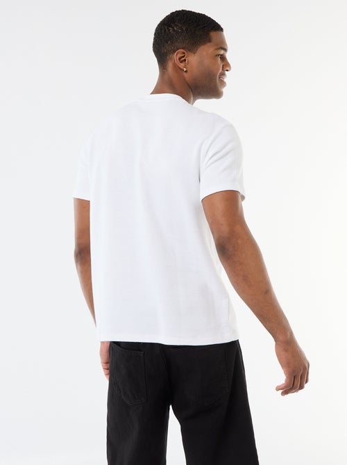 Short-Sleeved Cotton Piqué T-Shirt - Kiabi