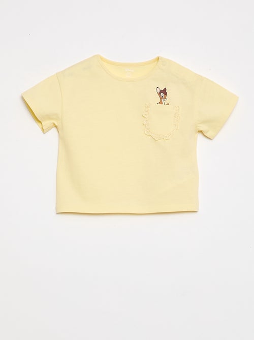 Short-sleeved 'Disney' T-shirt with ruffled pocket - Kiabi