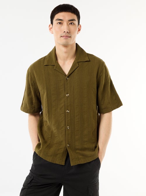 Short-Sleeved Fancy Knit Shirt - Kiabi