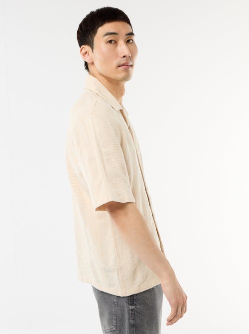 Short-Sleeved Fancy Knit Shirt - Kiabi