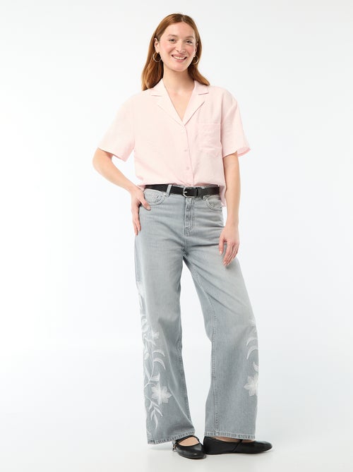 Short-Sleeved Flowy Blouse - Kiabi