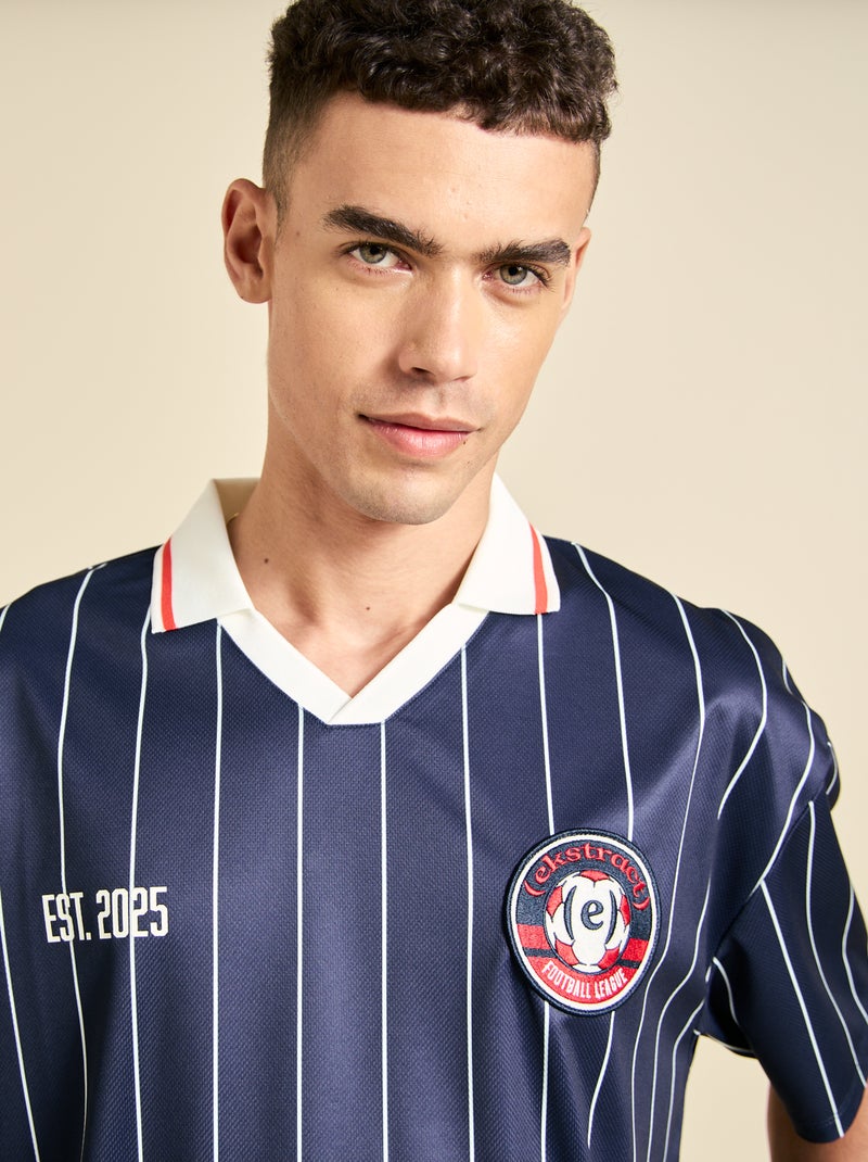 Short-sleeved football t-shirt Blue - Kiabi