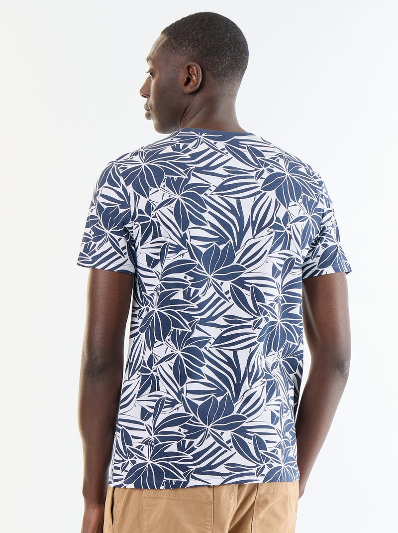 Short-sleeved graphic print T-shirt Blue - Kiabi