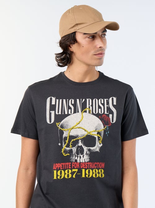 Short-Sleeved 'Guns N'Roses' T-Shirt - Kiabi