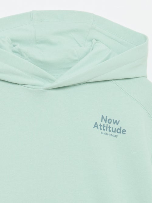 Short-sleeved hooded sweatshirt - Kiabi