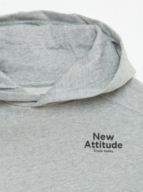 Short-sleeved hooded sweatshirt - Kiabi