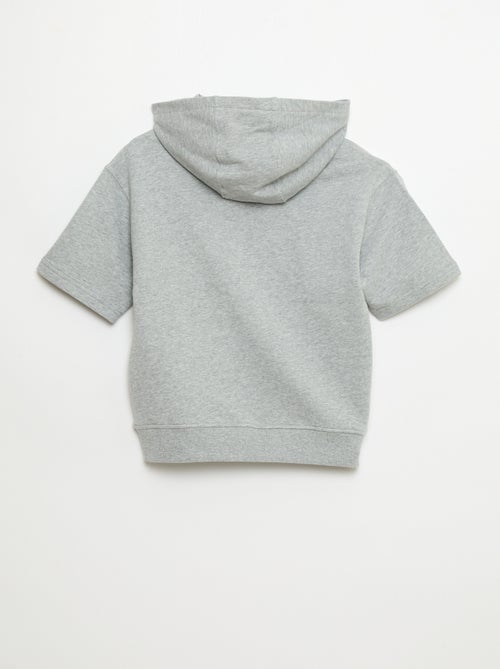 Short-sleeved hooded sweatshirt - Kiabi