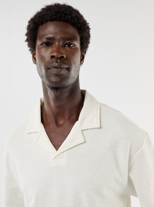 Short-sleeved knit polo shirt - Kiabi