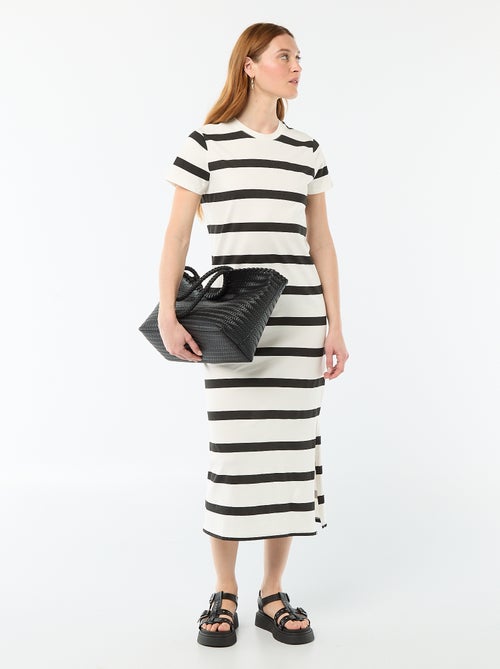 Short-sleeved long jersey dress - Kiabi Short-sleeved long jersey dress - Kiabi