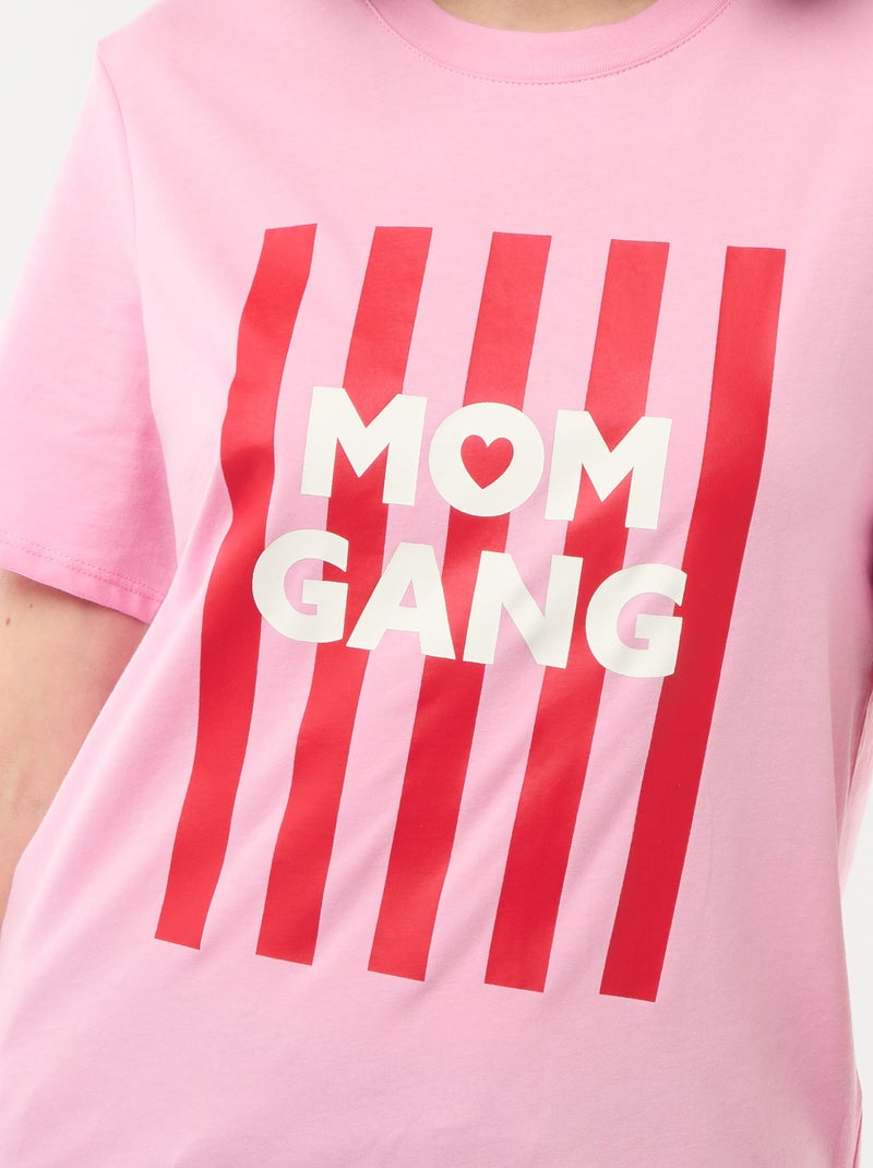 Short-sleeved 'Mother's Day' T-shirt Pink - Kiabi
