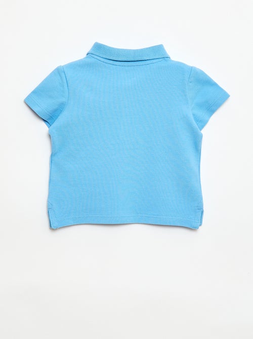 Short-Sleeved Piqué Cotton Polo Shirt - Kiabi