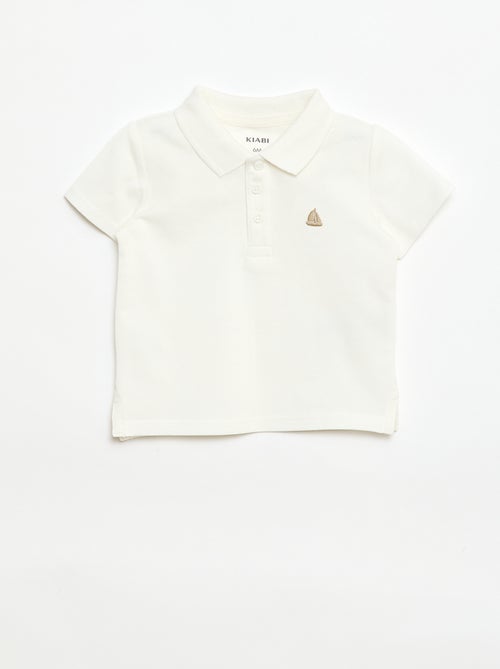 Short-Sleeved Piqué Cotton Polo Shirt - Kiabi